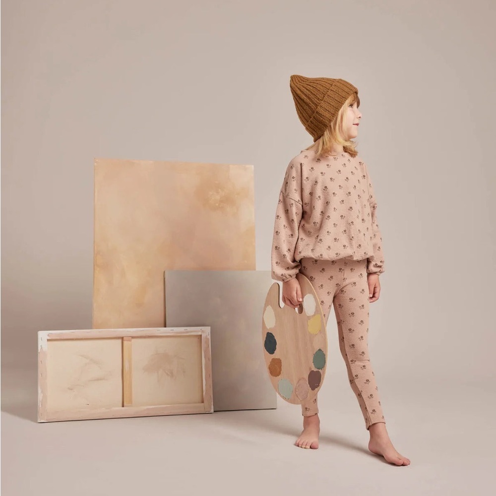 Rylee + Cru Slouchy Pullover and pants set , English Rose 8/9Y